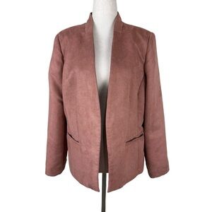 Chicos Dusty Rose Open Front Faux Blazer/Jacket